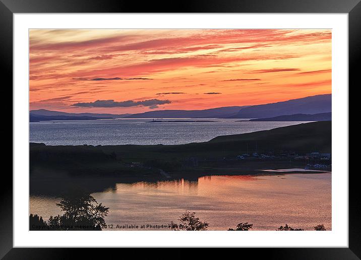 Sunset Over Oban Bay Framed Mounted Print by Fiona Messenger