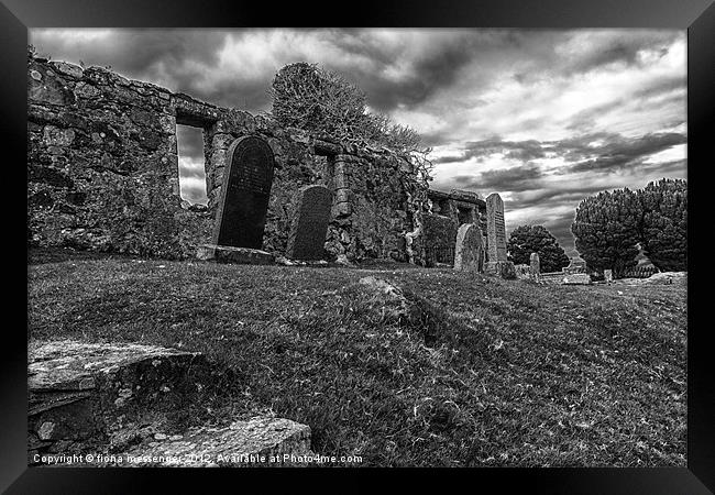 Ruins of the Cill Chriosd Church and Cemetery Framed Print by Fiona Messenger