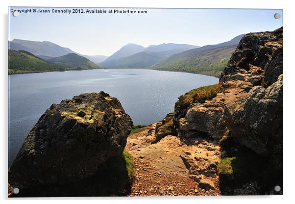 Ennerdale From Anglers Crag Acrylic by Jason Connolly