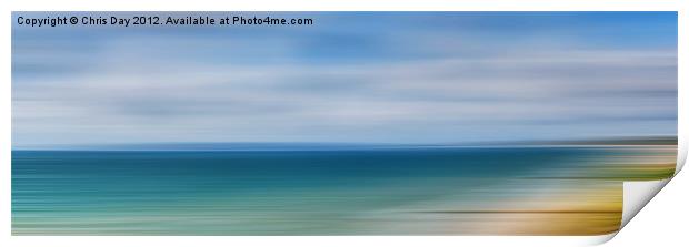 Poole Bay Panorama Abstract Print by Chris Day