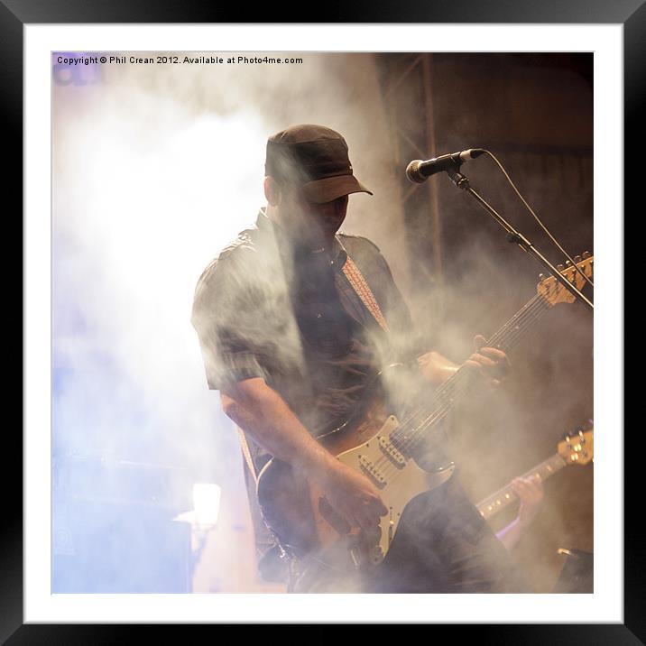 Lightnin Blues band guitarist  Framed Mounted Print by Phil Crean