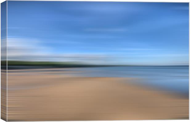 Saundersfoot Beach 2 Blur Canvas Print by Steve Purnell