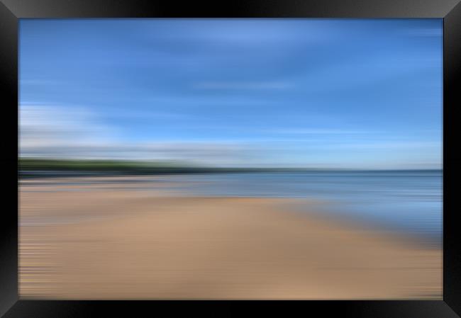 Saundersfoot Beach 2 Blur Framed Print by Steve Purnell
