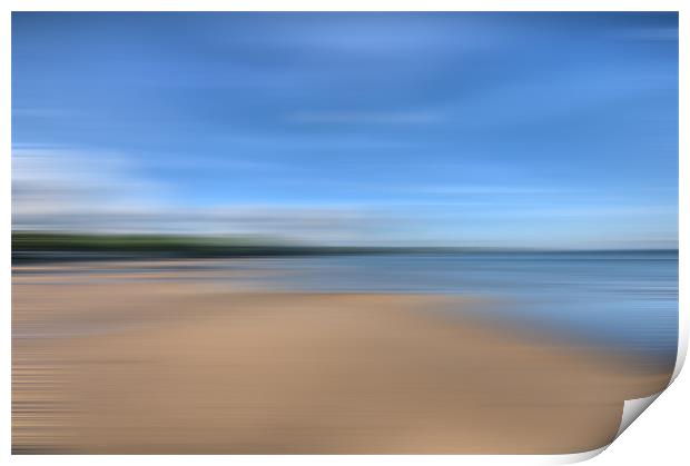 Saundersfoot Beach 2 Blur Print by Steve Purnell