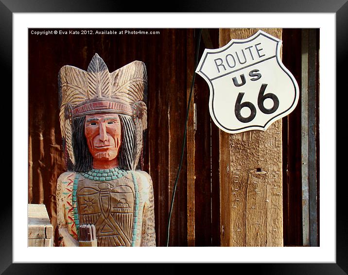 Icons of Route 66 Framed Mounted Print by Eva Kato