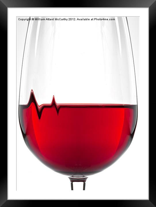 Red Wine, Healthy Heart Framed Mounted Print by William AttardMcCarthy