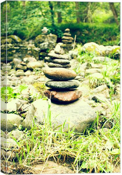 Stacked Stones Canvas Print by Ben Shirley