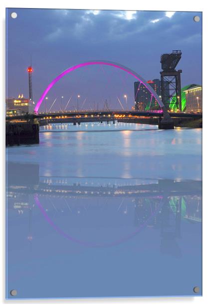 Glasgow sqinty bridge Acrylic by Edward Linton