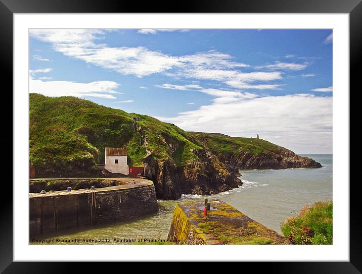 Porthgain Harbour.Pembrokeshire. Framed Mounted Print by paulette hurley