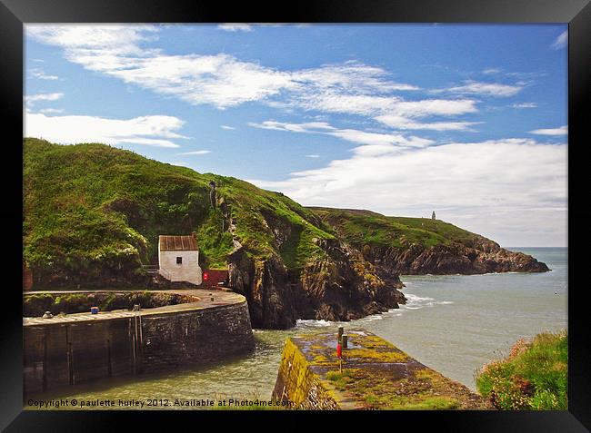 Porthgain Harbour.Pembrokeshire. Framed Print by paulette hurley