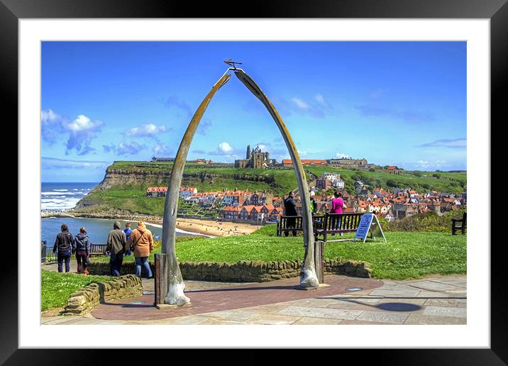 Through the Whale Bone Arch Framed Mounted Print by Tom Gomez