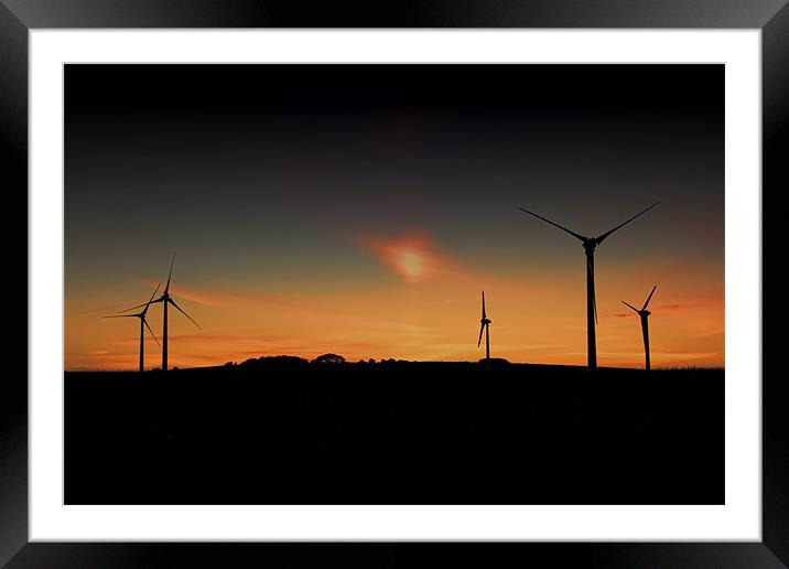 wind farm Framed Mounted Print by Northeast Images