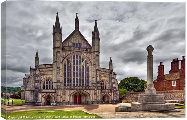 Winchester Cathedral Hampshire Canvas Print by Alice Gosling