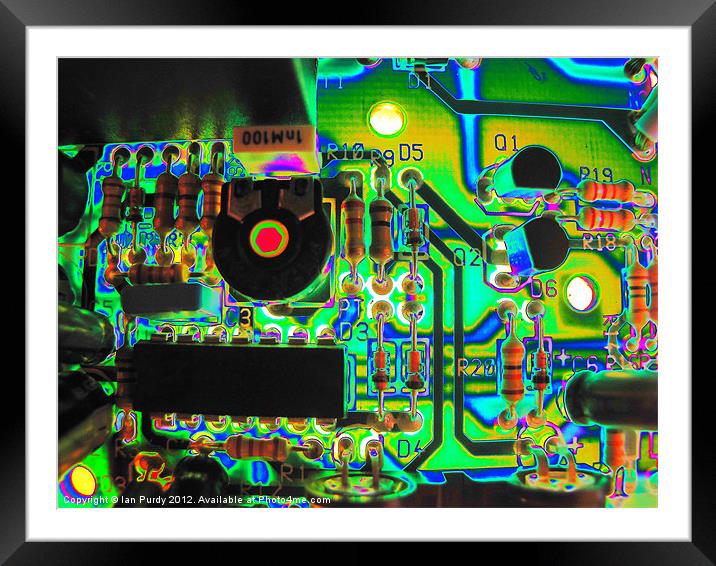 Circuit Board Framed Mounted Print by Ian Purdy