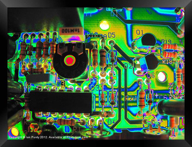 Circuit Board Framed Print by Ian Purdy
