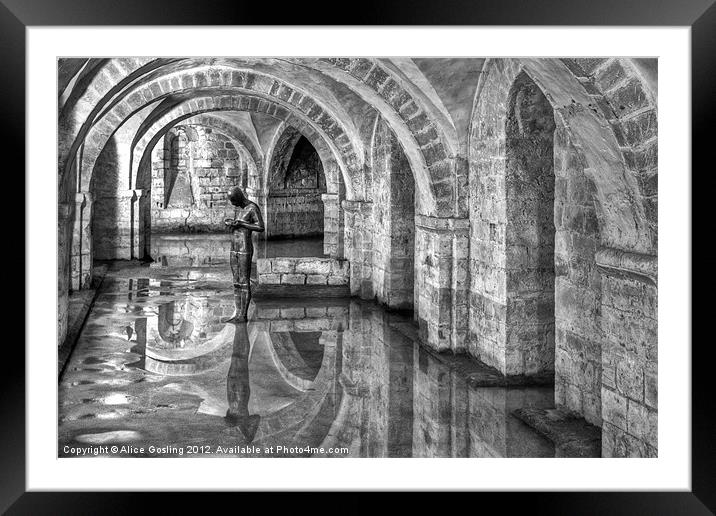 Winchester Cathedral Crypt Framed Mounted Print by Alice Gosling