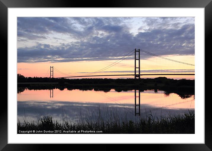 Humber Bridge Dawn Framed Mounted Print by John Dunbar