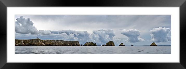 Pointe de Rostudel panorama Framed Mounted Print by Gary Eason
