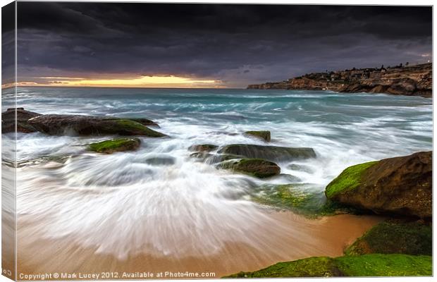 Swirls on the Rock Canvas Print by Mark Lucey
