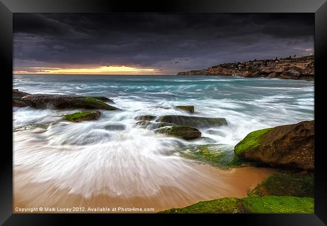 Swirls on the Rock Framed Print by Mark Lucey