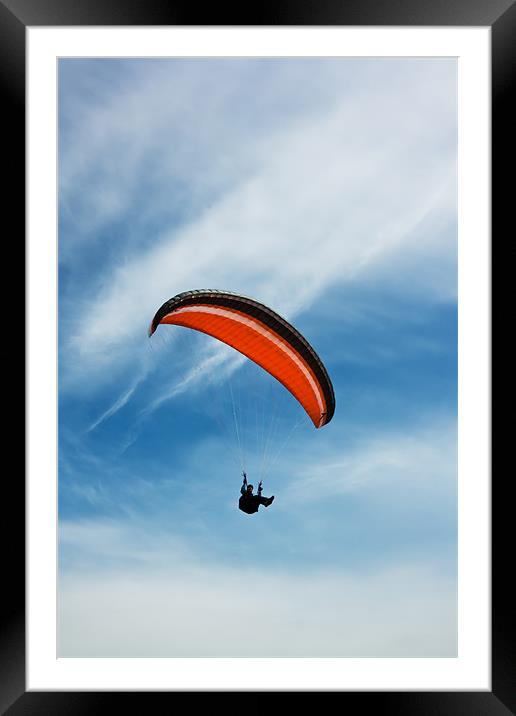 Para gliding in Hampshire Framed Mounted Print by Ian Jones