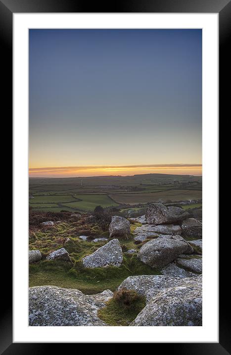 Sunset from Trencrom Framed Mounted Print by Kieran Brimson