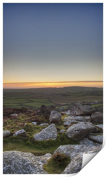 Sunset from Trencrom Print by Kieran Brimson