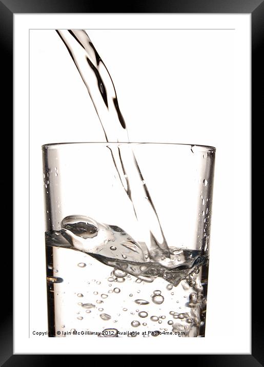 Pouring Glass of Water Framed Mounted Print by Iain McGillivray