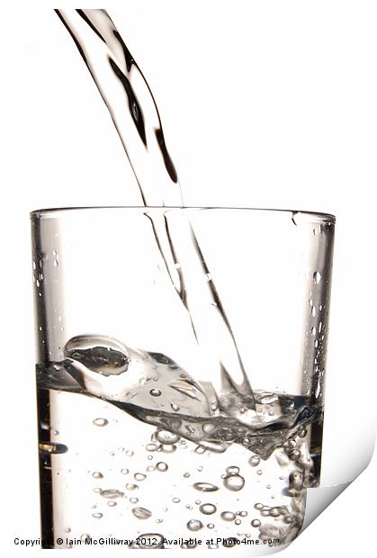 Pouring Glass of Water Print by Iain McGillivray