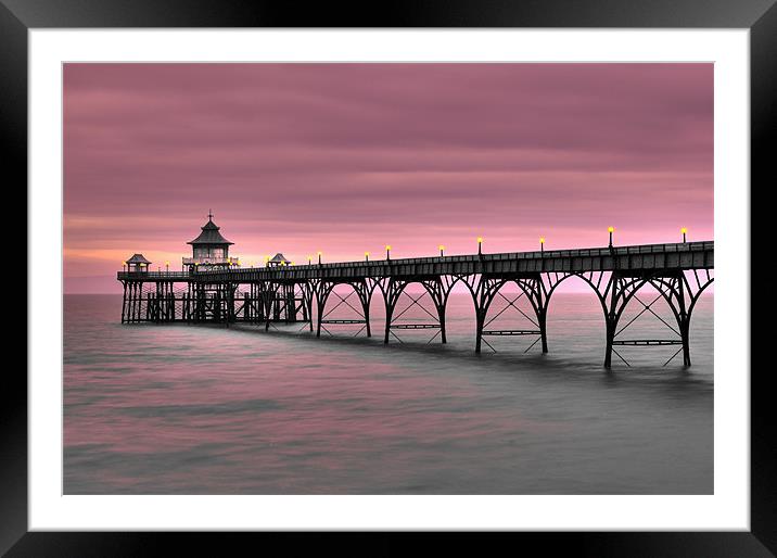 Clevedon Pier Framed Mounted Print by Catherine Joll