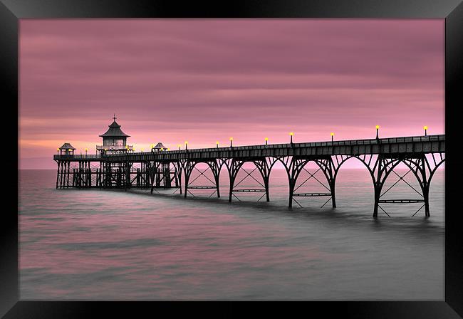 Clevedon Pier Framed Print by Catherine Joll