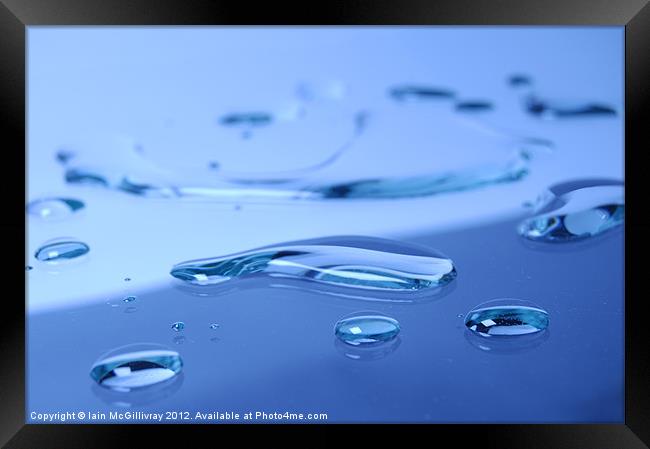 Water Droplets Framed Print by Iain McGillivray