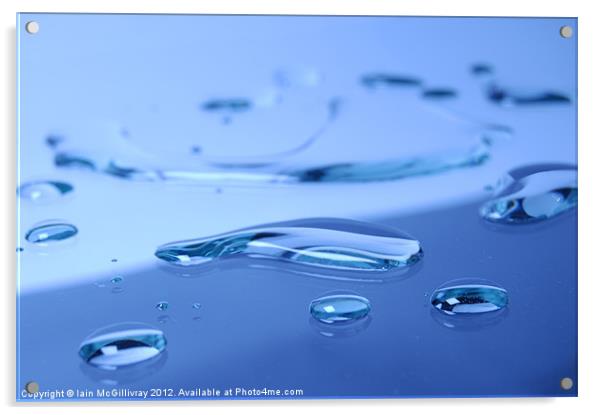 Water Droplets Acrylic by Iain McGillivray