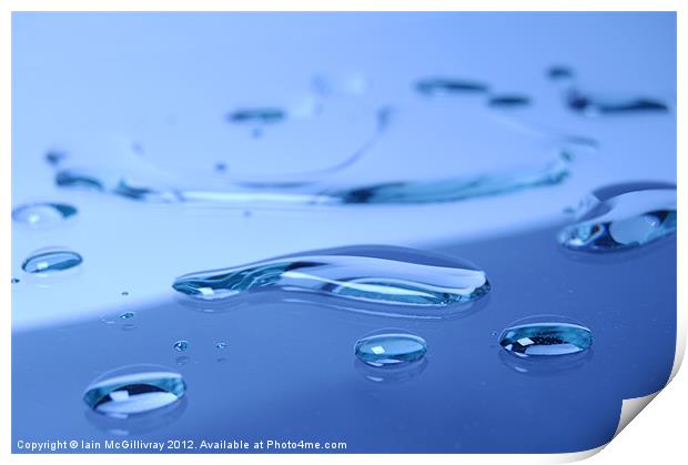 Water Droplets Print by Iain McGillivray
