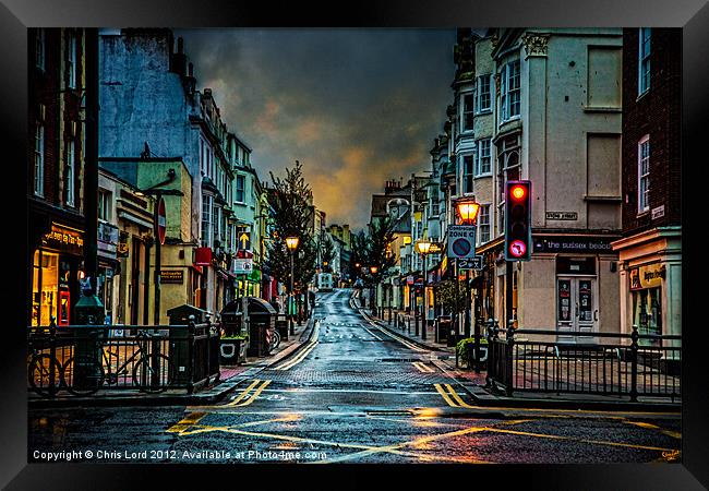Wet Morning in Kemp Town Framed Print by Chris Lord