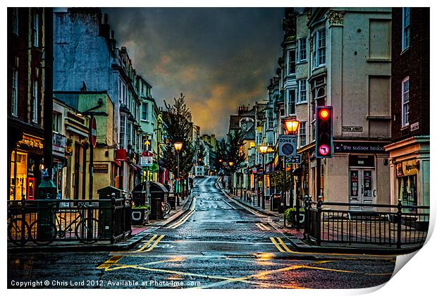Wet Morning in Kemp Town Print by Chris Lord