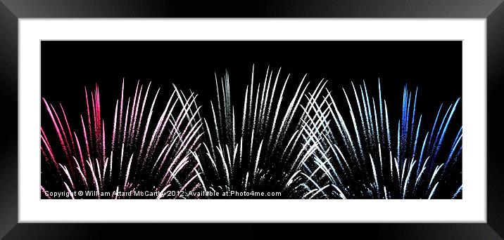 Fireworks Framed Mounted Print by William AttardMcCarthy