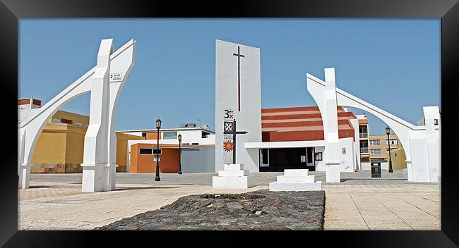 Corralejo Church Fuerteventura Framed Print by Tony Murtagh