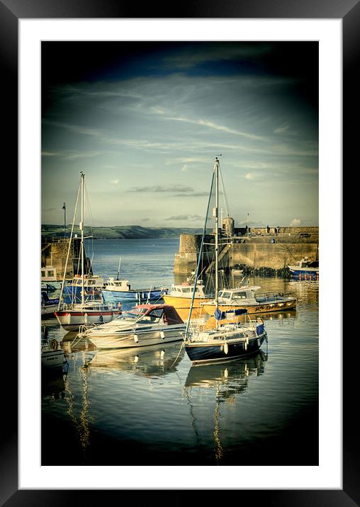 Saundersfoot Boats 2 Lomo Framed Mounted Print by Steve Purnell