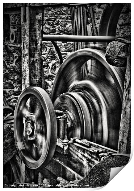 Foundry flywheel Print by Andy dean