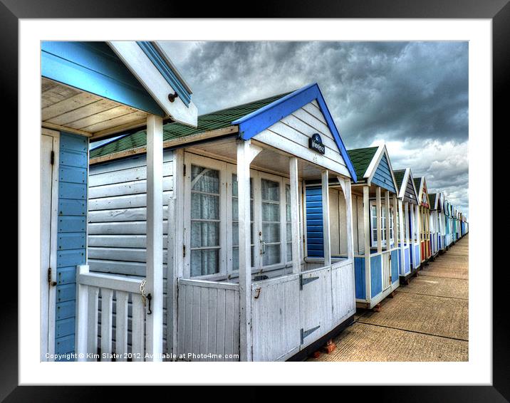 Beach Huts Framed Mounted Print by Kim Slater
