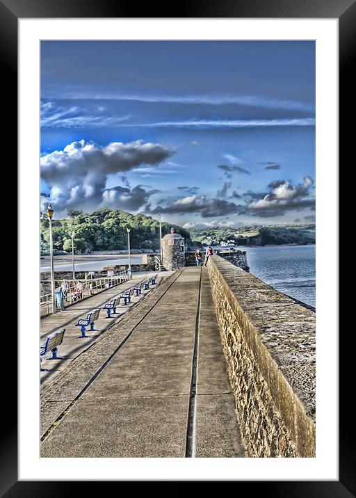 Along the Sea Wall Framed Mounted Print by Steve Purnell