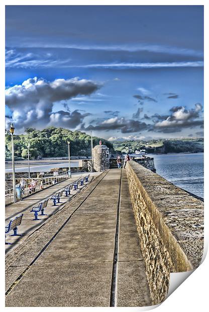 Along the Sea Wall Print by Steve Purnell