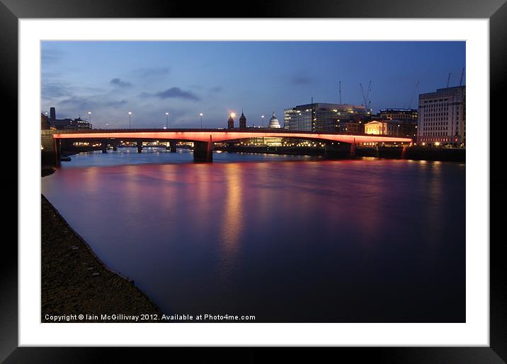 London Bridge Framed Mounted Print by Iain McGillivray