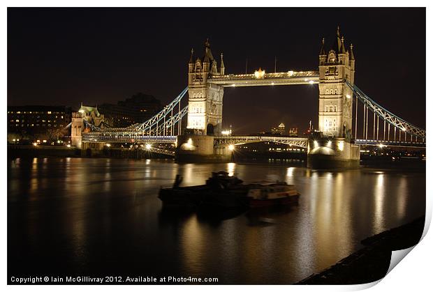 Tower Bridge at Night Print by Iain McGillivray