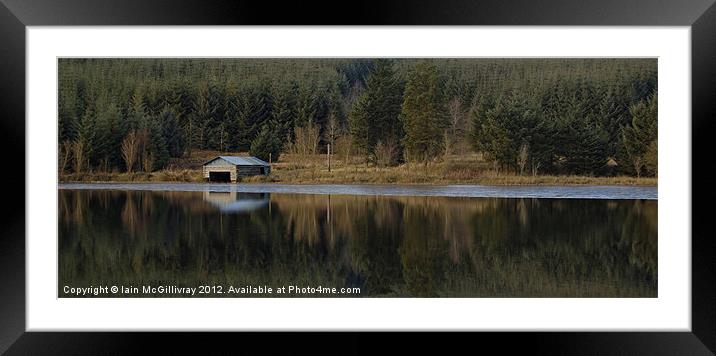 Boat House on Loch Framed Mounted Print by Iain McGillivray