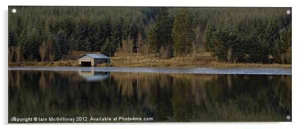 Boat House on Loch Acrylic by Iain McGillivray