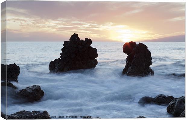Swirling seas at sunset, Tenerife Canvas Print by Phil Crean