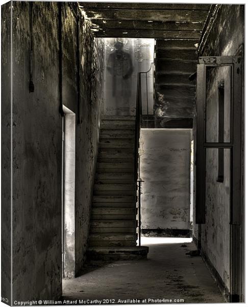 The Ghost at the top of the Stairs Canvas Print by William AttardMcCarthy