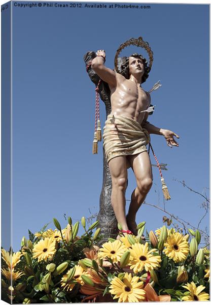 San Sebastian, effigy at fiesta, Tenerife Canvas Print by Phil Crean